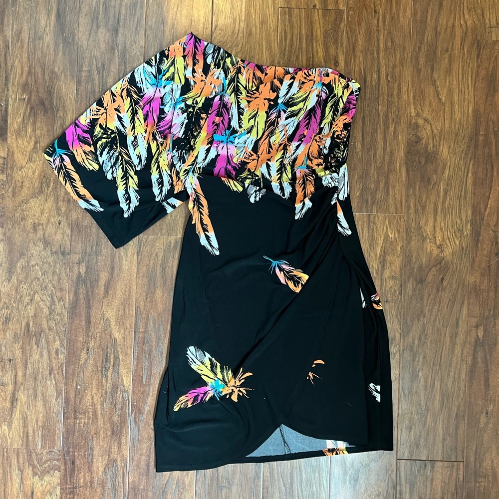 Black one shoulder dress